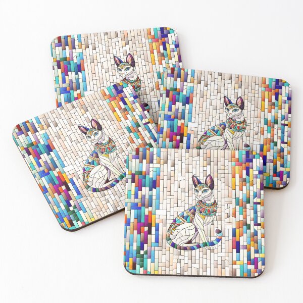 Item preview, Egyptian Cat -Mosaic Art designed and sold by k9printart.