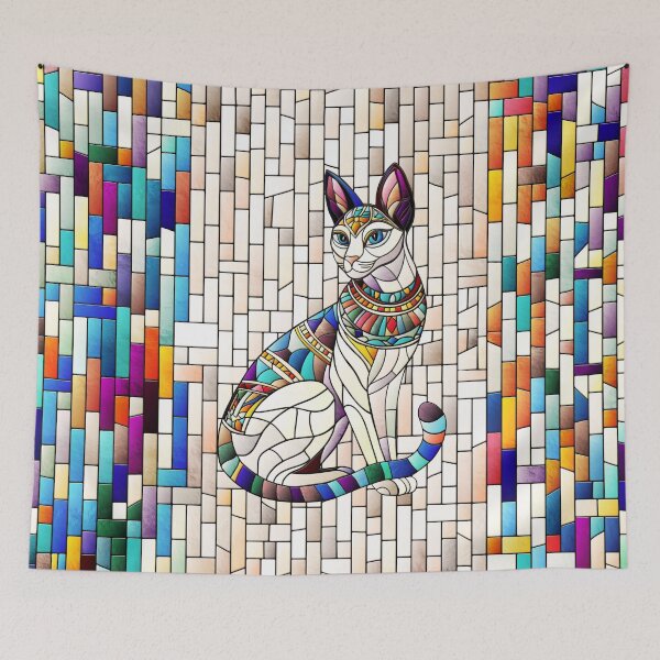 Item preview, Egyptian Cat -Mosaic Art designed and sold by k9printart.