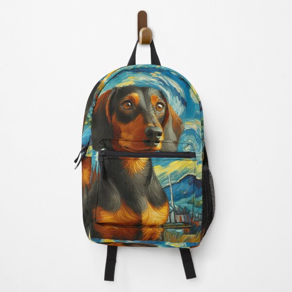Item preview, Beautiful Dachshund on a Starry Night - Van Gogh Style Dog Painting designed and sold by Star-Fragment.