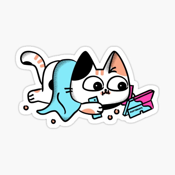 Cozy Gamer Cat Sticker