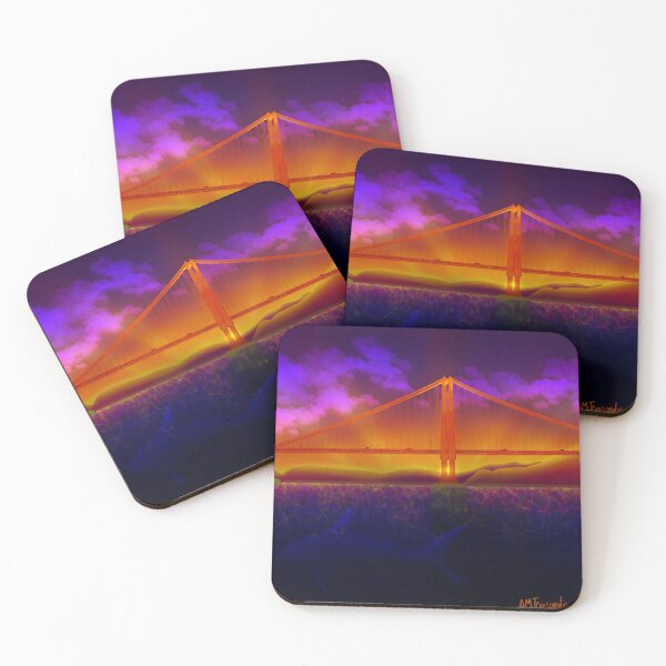 Item preview, Mega Shark Golden Gate Sunset designed and sold by Transcendragons.