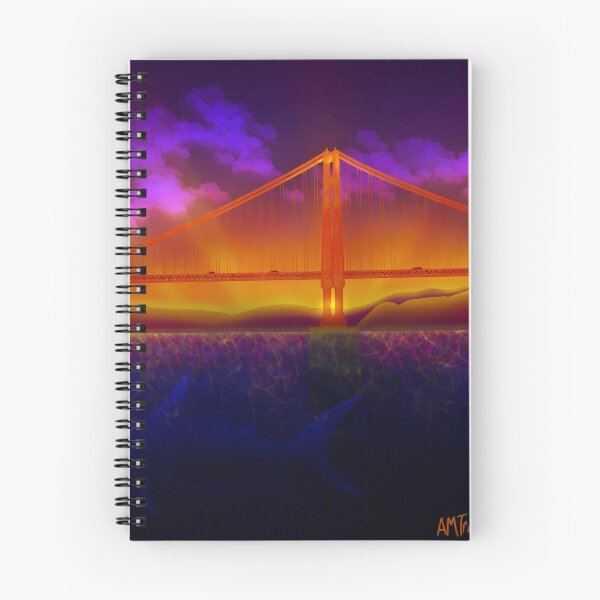 Item preview, Mega Shark Golden Gate Sunset designed and sold by Transcendragons.