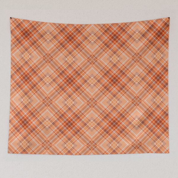 Item preview, Orange Peach Tartan Pattern V2 designed and sold by webgrrl.