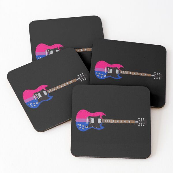 Item preview, Bisexual Pride Flag Electric Guitar Design designed and sold by skye-studio.