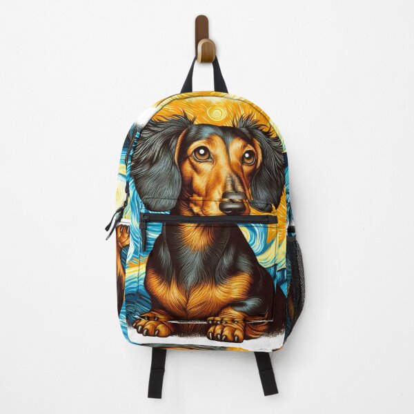 Item preview, Wind Blown Dachshund - Van Gogh Style Dog Painting designed and sold by Star-Fragment.