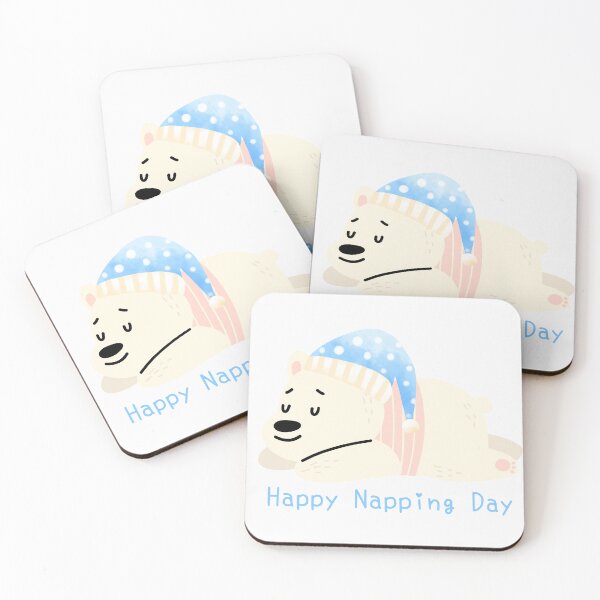 Item preview, Nightcap White Bear on National Nap Day designed and sold by Jessie-2211.