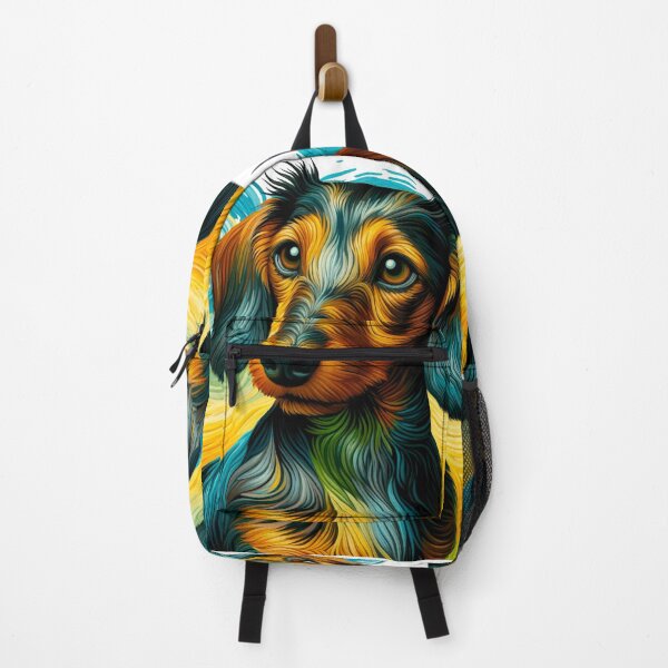 Item preview, Inquisitive Dachshund - Van Gogh Style Dog Painting designed and sold by Star-Fragment.
