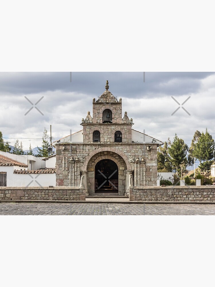 Stone block church facade, Colta, Ecuador by kpander