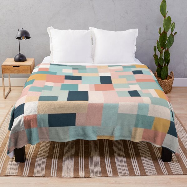 Item preview, mosaic color block pattern lite pastel tone designed and sold by JangmiHorang.