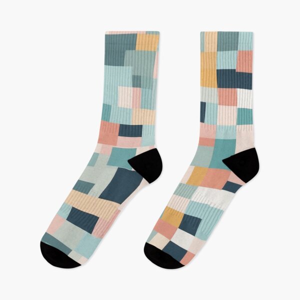 Item preview, mosaic color block pattern lite pastel tone designed and sold by JangmiHorang.