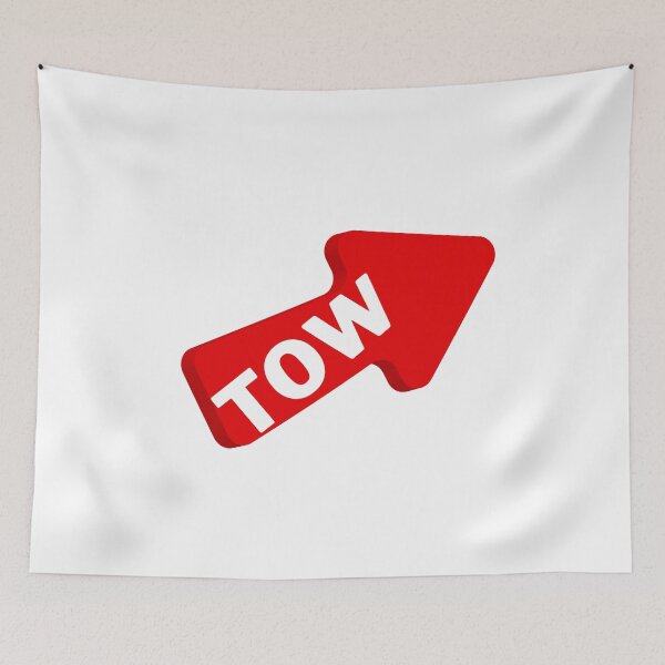 Item preview, TOW ON RED ARROW SIGN designed and sold by snapacrab.