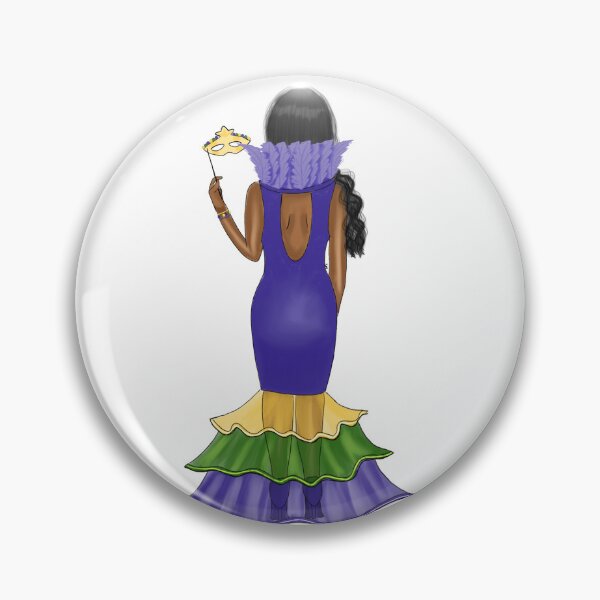 Item preview, Mardi Gras Gal - Female Fashion Illustration designed and sold by SMillustrations.