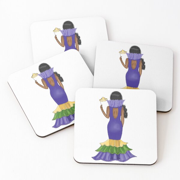 Item preview, Mardi Gras Gal - Female Fashion Illustration designed and sold by SMillustrations.