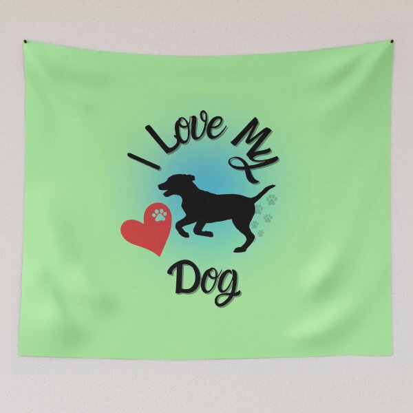 Item preview, " I Love My Dog " Epic Canine Adoration Tee designed and sold by Wabi-SabiStudio.