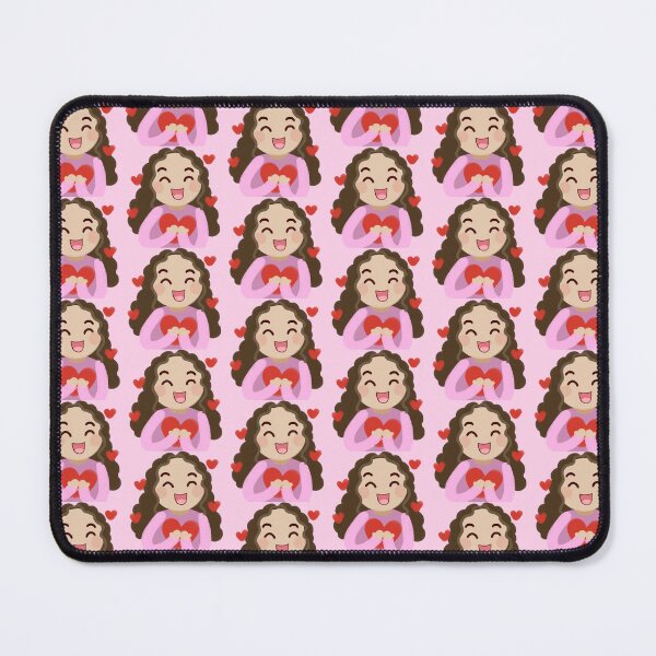 Item preview, curly haired woman with hearts designed and sold by MelyhFlores.