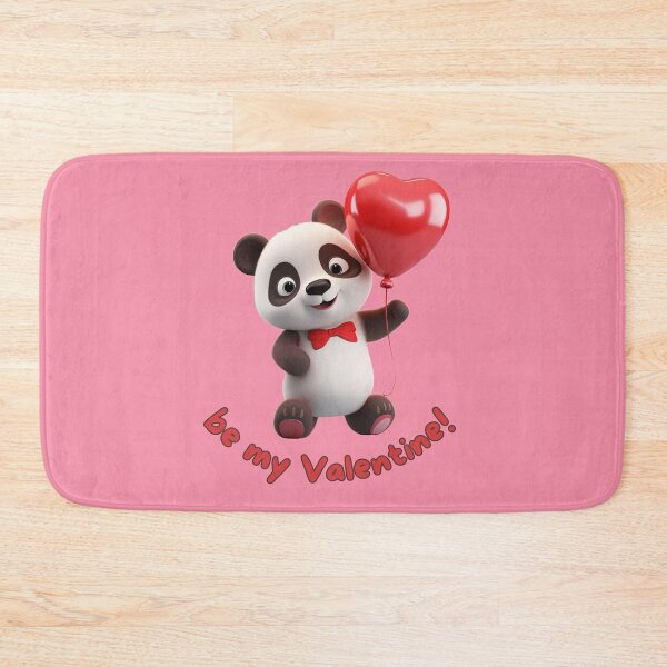 Item preview, Be My Valentine! Panda Bear and Heart Balloon designed and sold by LittleDreamsCo.