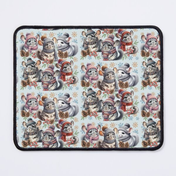 Item preview, Cute Chinchillas in Winter Hats and Scarves designed and sold by Animals-on-me.