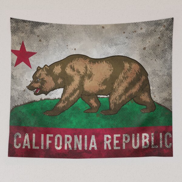 Item preview, California Bear Flag (vintage Grunge Style) #2 designed and sold by Winya.