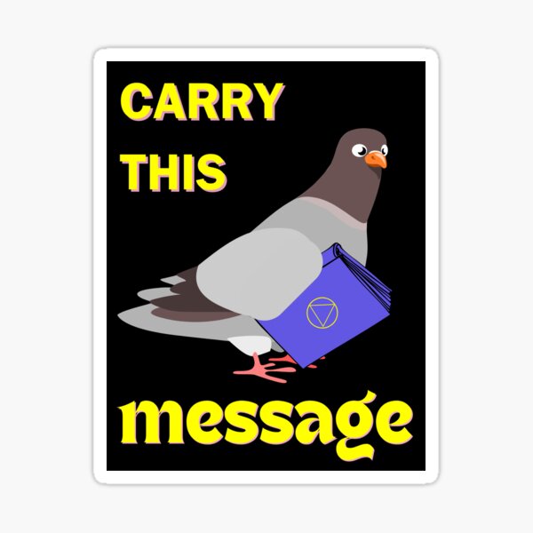 Item preview, Carry This Message AA Pigeon Walking designed and sold by a-new-light.