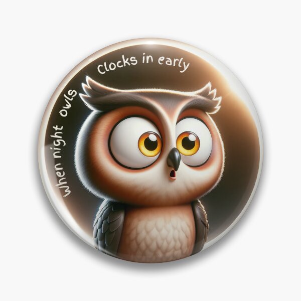 Item preview, Early Bird Owl: Eclipse Shift Surprise! designed and sold by SrijanaByAnu.