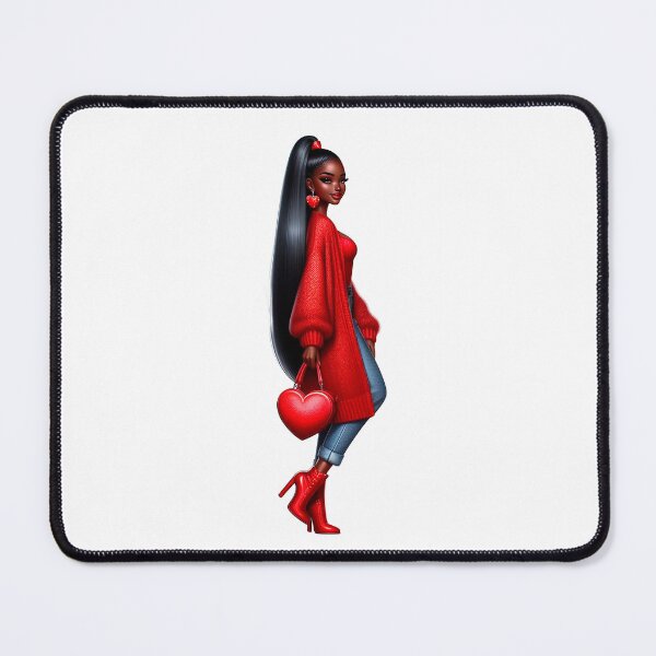 Item preview, Valentine´s Day Afro American Girl, Fashion Art Work, Valentine Design, Valentine Gift. designed and sold by gabrielakrall.