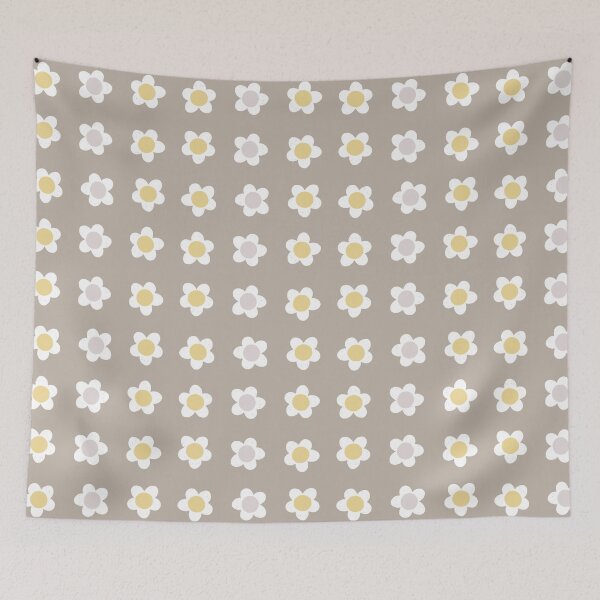 Item preview, Cute Flower Stripes Spring And Summer Floral Pattern Light Taupe designed and sold by scorpiolane.