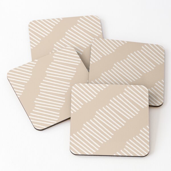 Item preview, Beige and white abstract lined pattern designed and sold by by-jwp.