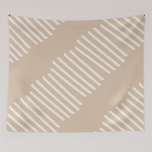 Item preview, Beige and white abstract lined pattern designed and sold by by-jwp.