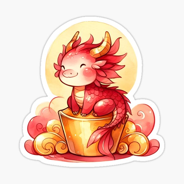 Item preview, Chinese New Year 2024 Good Fortune Dragon Chinese Zodiac  designed and sold by LeChocoholic.
