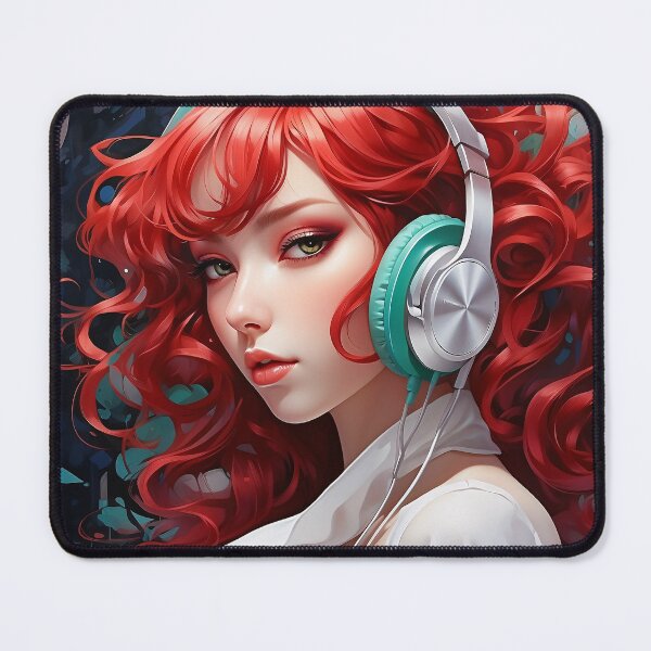 Item preview, Enigmatic Allure: Anime Artistry with Crimson Intrigue designed and sold by TONSNAP.