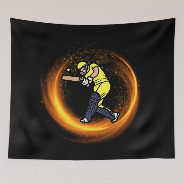 Item preview, Cricket gifts Yellow Retro Vintage Cricket Player designed and sold by Isadesignart.