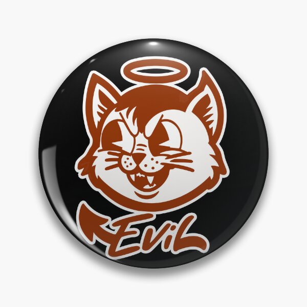 Item preview, Bad Angel Cat Smiling Brown designed and sold by akaajoficial.