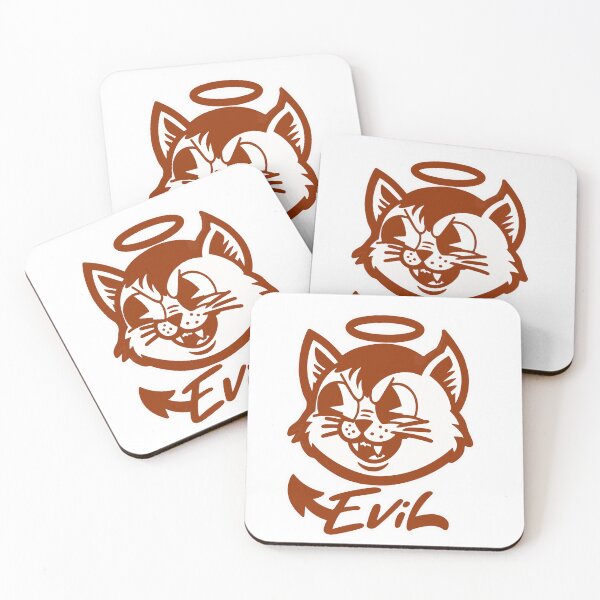 Item preview, Bad Angel Cat Smiling Brown designed and sold by akaajoficial.