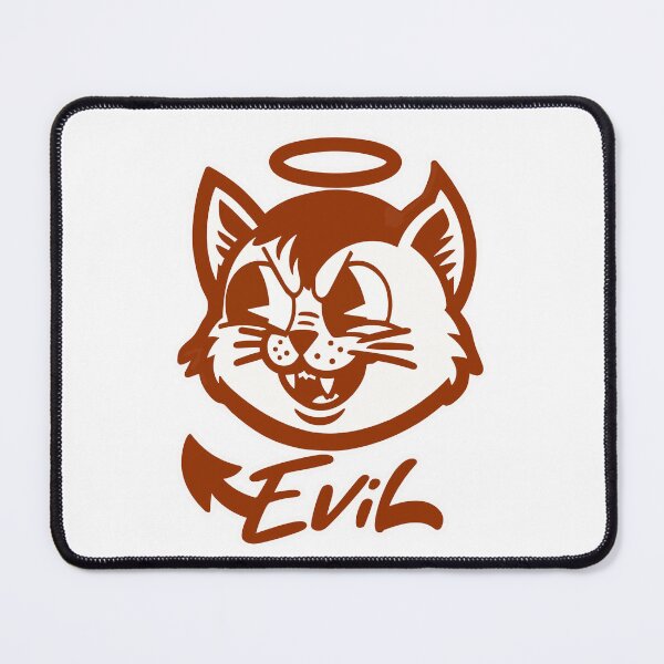 Item preview, Bad Angel Cat Smiling Brown designed and sold by akaajoficial.