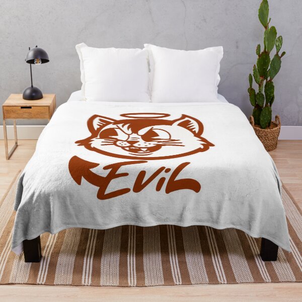 Item preview, Bad Angel Cat Smiling Brown designed and sold by akaajoficial.