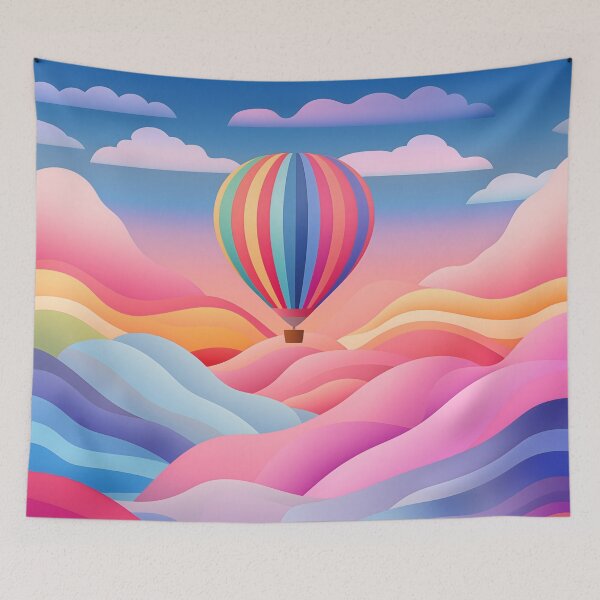 Item preview, Rainbow Clouds Hot Air Balloon Adventure designed and sold by unimuse.