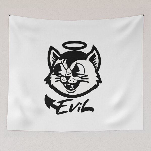 Item preview, Bad Angel Cat Smiling  designed and sold by akaajoficial.