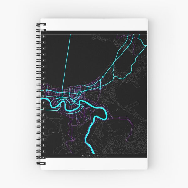 Item preview, New Orleans Louisiana City Map - Neon Fantasy designed and sold by StylishStacks.