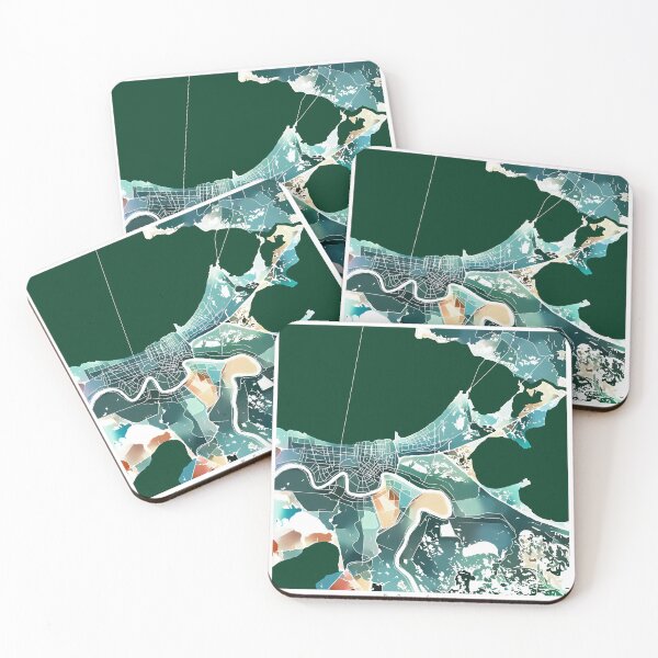 Item preview, New Orleans Louisiana City Map - Lush Green designed and sold by StylishStacks.