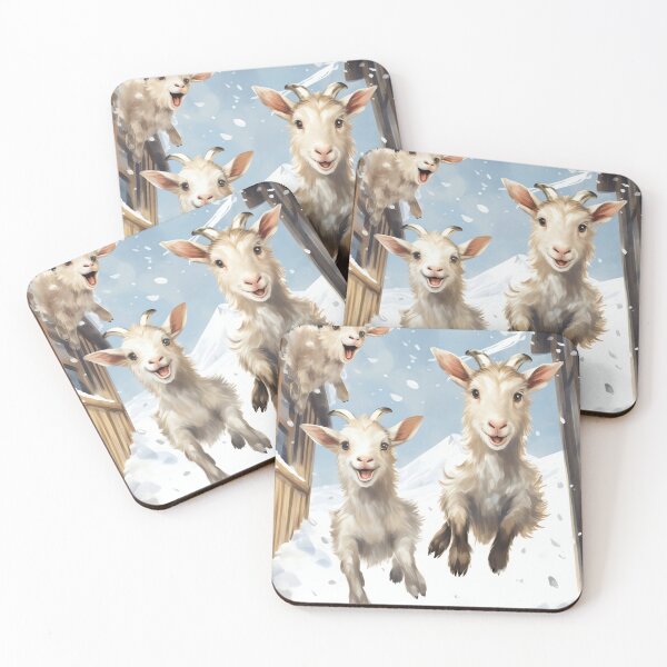 Item preview, Jingle Bell Goat Jump designed and sold by cute-animals99.