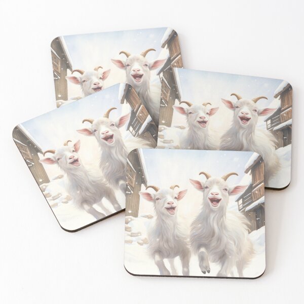 Item preview, Jumping Jingle Bell Goats designed and sold by cute-animals99.