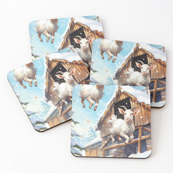 Item preview, Jingle Bell Goat Jump designed and sold by cute-animals99.