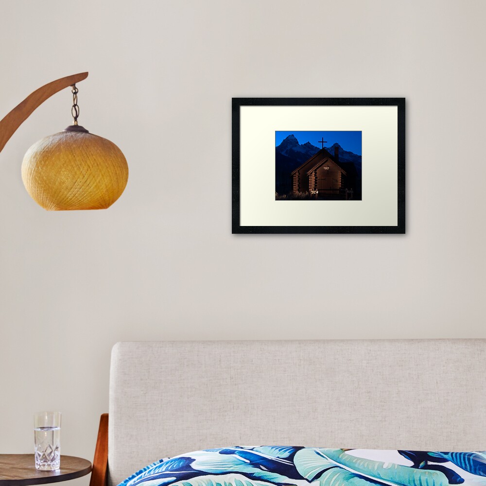Lightpainting Chapel of the Transfiguration Framed Art Print