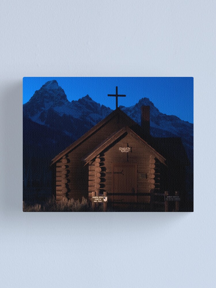 Alternate view of Lightpainting Chapel of the Transfiguration Canvas Print