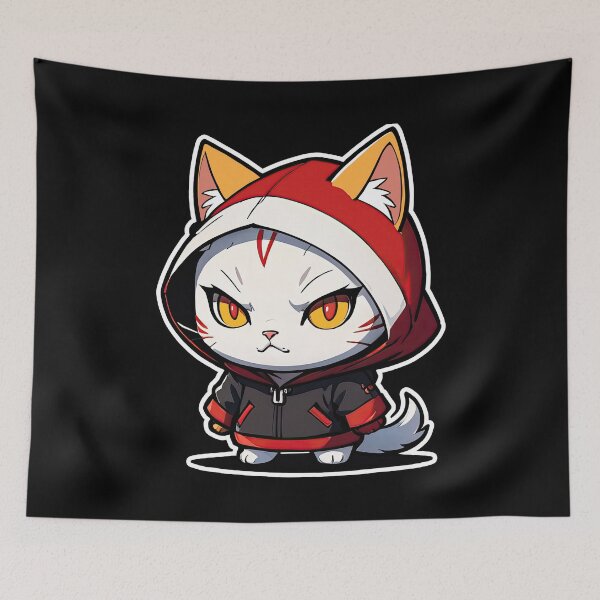 Item preview, Cat Assassin, Chibi, Manga, Anime, Cat Lovers Funny designed and sold by Porcupine Tees ⭐⭐⭐⭐⭐.