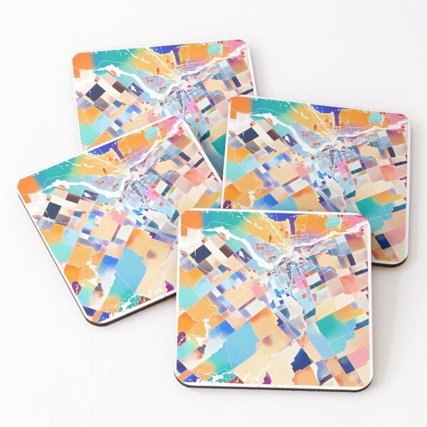 Item preview, Ottawa Canada City Map - Tropical Rainbow Scheme designed and sold by StylishStacks.