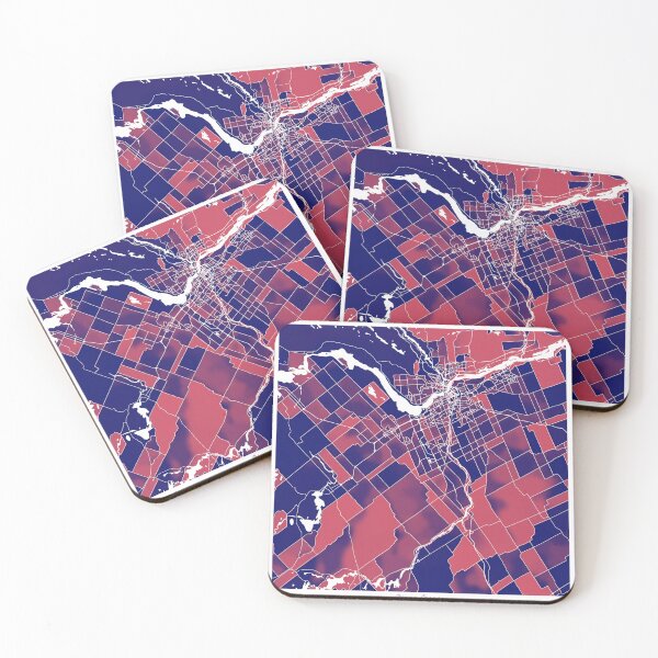 Item preview, Ottawa Canada City Map - Red-Blue Duotone designed and sold by StylishStacks.