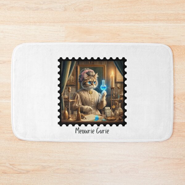 Item preview, Meowrie Curie designed and sold by Labcoat Legends.