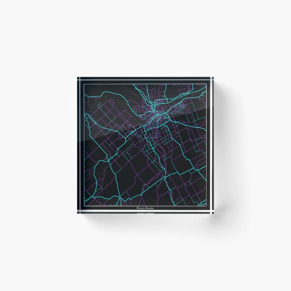 Item preview, Ottawa Canada City Map - Neon Fantasy designed and sold by StylishStacks.
