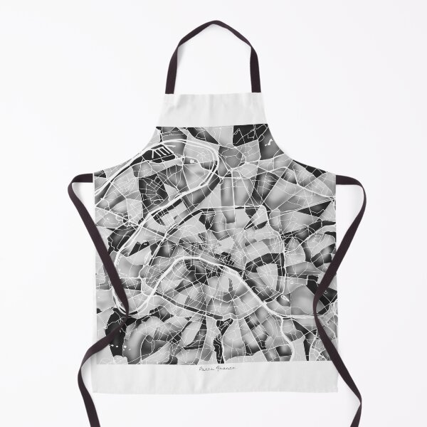Item preview, Paris France City Map - Black and White Monochrome designed and sold by StylishStacks.